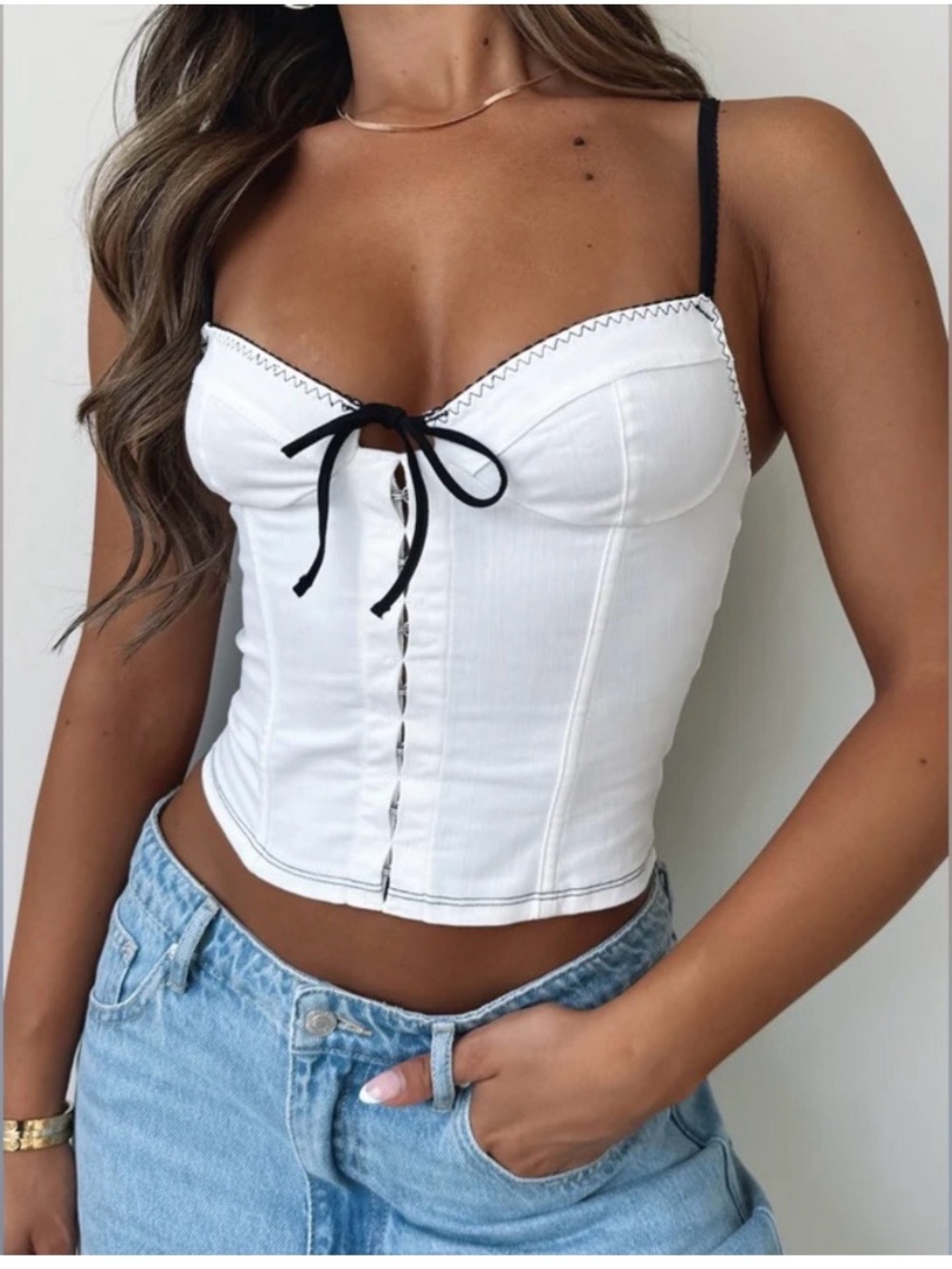 White Fox Bustier Top